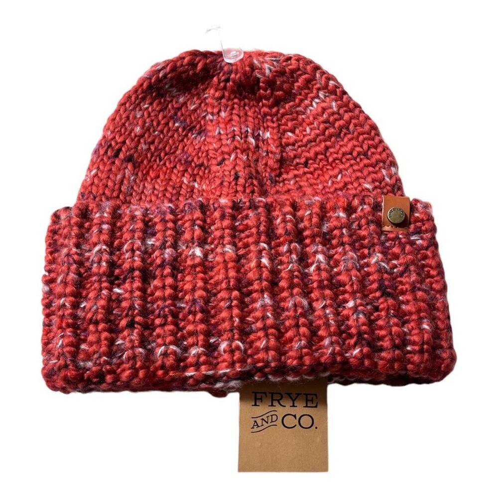 Frye Marled Cuff Beanie Burnt Red Bossa Nova One Size Fits Most